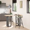 vidaXL Bartischbeine T-Form 2 Stk. Anthrazit 40x35x(90-91) cm Stahl