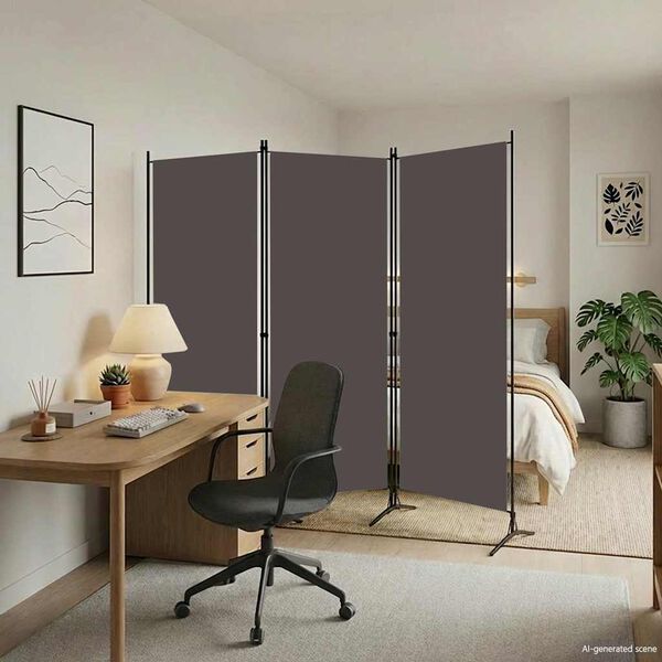 vidaXL 3-tlg. Raumteiler Anthrazit 260x180 cm