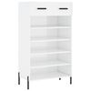 vidaXL Schuhschrank Hochglanz-Wei&szlig; 60x35x105 cm Holzwerkstoff