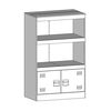 vidaXL Sideboard Schwarz 67x39x107 cm Stahl