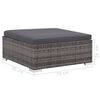 vidaXL 6-tlg. Garten-Lounge-Set mit Auflagen Poly Rattan Grau
