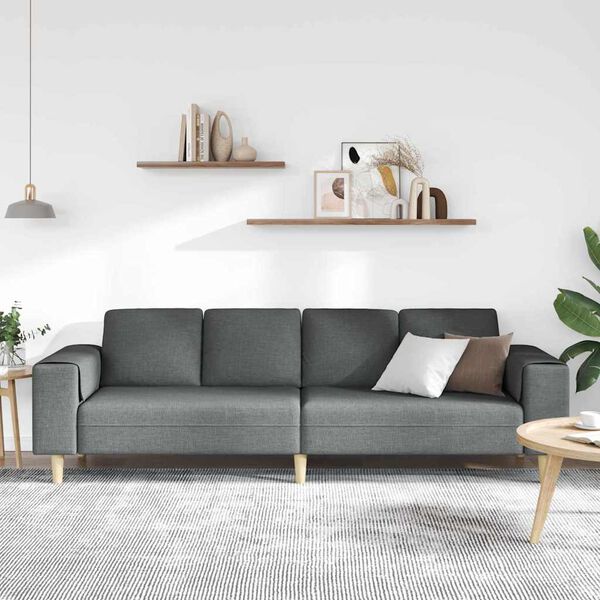 vidaXL Sofa Set Dunkelgrau Stoff