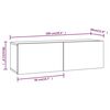 vidaXL TV-Wandschr&auml;nke 2 Stk. Sonoma-Eiche 100x30x30 cm Holzwerkstoff