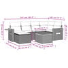 vidaXL 7-tlg. Garten-Sofagarnitur mit Kissen Beige Poly Rattan