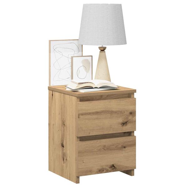 vidaXL Nachttische 2 Stk. Artisan-Eiche 30x30x40 cm Holzwerkstoff