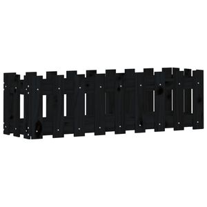 vidaXL Hochbeet Latten-Design Schwarz 100x30x30 cm Massivholz Kiefer