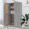 vidaXL B&uuml;cherschrank Grau Sonoma 82,5x30,5x150 cm Holzwerkstoff