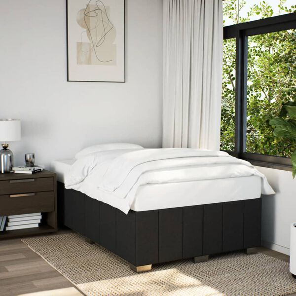 vidaXL Bettgestell ohne Matratze Schwarz 120x190 cm Stoff
