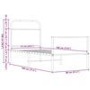 vidaXL Bettgestell ohne Matratze 75x190 cm Braun Eichen-Optik
