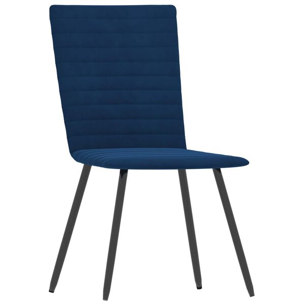vidaXL Esszimmerst&uuml;hle 2 Stk. Blau Samt