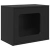vidaXL Katzenhaus Schwarz 51 x 30 x 42,5 cm Holzwerkstoff