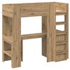 vidaXL Etagenbettgestell mit Schreibtisch Artisan-Eiche 75 x 190 cm