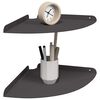 vidaXL Eckregal zum Schweben mit Regal 2 pcs Schwarz 30 x 30 x 2 cm
