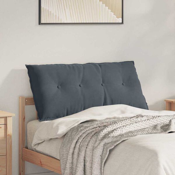 vidaXL R&uuml;ckenkissen Dunkelgrau 100 x 50 cm Cordstoff