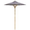 vidaXL Garten-Sonnenschirm Dunkelgrau &Oslash; 270 x 260 cm Bambus