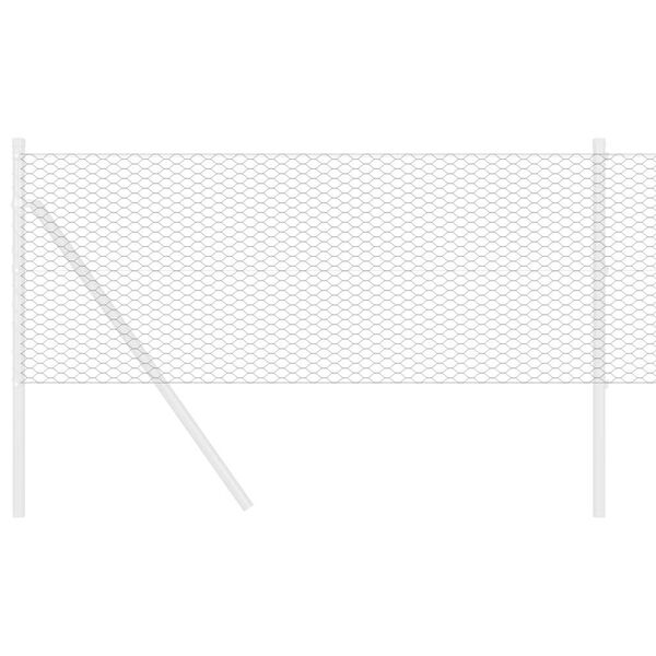 vidaXL Hexagonzaun Grau 0,6 x 100 m PVC
