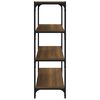 vidaXL B&uuml;cherregal Braun Eichen-Optik 80x33x100 cm Holzwerkstoff Stahl