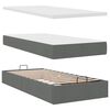 vidaXL Ottoman-Bett mit Matratzen & LEDs Dunkelgrau 180x200 cm Stoff