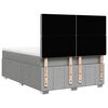 vidaXL Boxspringbett mit Matratze Hellgrau 140x200 cm Stoff