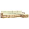 vidaXL Outdoor-Sofagarnitur 5 stk. Wei&szlig; und Creme Polyester