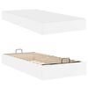 vidaXL Bettgestell mit Matratze mit Matratze 2 pcs Wei&szlig; PVC