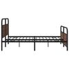 vidaXL Metallbett ohne Matratze Braun Eichen-Optik 200x200 cm