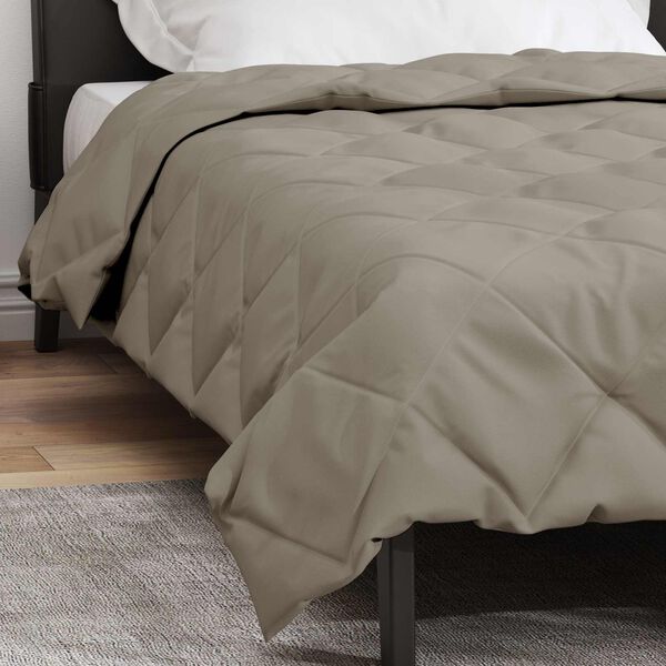 vidaXL Sommerdecke Hellgrau 200 x 135 cm Mikrofaser