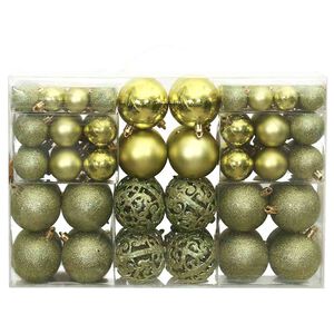 vidaXL Weihnachtskugeln 100 Stk. Hellgr&uuml;n 3 / 4 / 6 cm