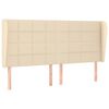 vidaXL Kopfteil mit Ohren Creme 203x23x118/128 cm Stoff