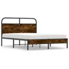 vidaXL Bettgestell ohne Matratze 140x190 cm R&auml;uchereiche Holzwerkstoff