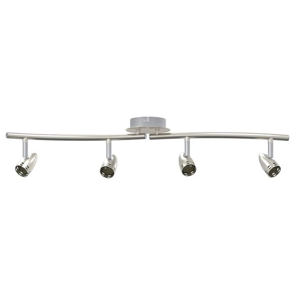 vidaXL Deckenstrahler mit Strahlern Nickel 27 x 10 x 12 cm Metall