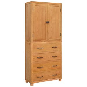 vidaXL Aufbewahrungsm&ouml;bel-Set mit Regal 2 Stk. Natur 80 x 35 x 185 cm