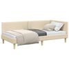 vidaXL Eckbettgestell Creme 90 x 190 cm Stoff