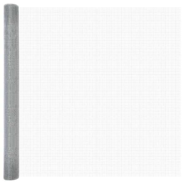 vidaXL Geschwei&szlig;ter Drahtzaun Silber 1,6 x 10 m