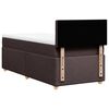 vidaXL Boxspringbett mit Matratze Dunkelbraun 90x200 cm Stoff