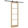 vidaXL Schiebet&uuml;r ORKDAL Nat&uuml;rlich und Schwarz 78 x 232 cm