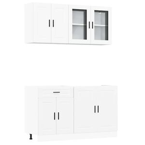 vidaXL 4-tlg. K&uuml;chenschrank-Set Porto Wei&szlig; Holzwerkstoff