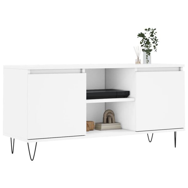 vidaXL TV-Schrank Weiß 104x35x50 cm Holzwerkstoff