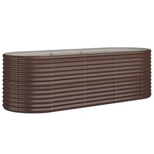 vidaXL Hochbeet Verzinkter Stahl 224x80x68 cm Braun