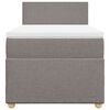 vidaXL Boxspringbett mit Matratze Taupe 90x190 cm Stoff
