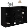 vidaXL Sideboard Schwarz 104,5x35,5x67,5 cm Holzwerkstoff