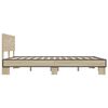 vidaXL Bettgestell Sonoma-Eiche 150x200 cm Holzwerkstoff und Metall