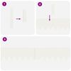 vidaXL Raseneinfassung 50 pcs Wei&szlig; 100 x 0,05 x 20 cm