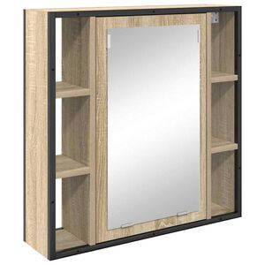 vidaXL Spiegelschrank Sonoma-Eiche 60 x 16 x 60 cm Holzwerkstoff