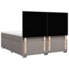 vidaXL Boxspringbett mit Matratze Taupe 180x200 cm Stoff