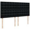 vidaXL Ottoman-Bett mit Matratzen Schwarz 200x200 cm Stoff