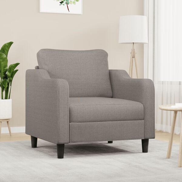 vidaXL Sessel Taupe 60 cm Stoff