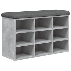 vidaXL Schuhbank Betongrau 82x32x50 cm Holzwerkstoff