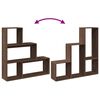 vidaXL Raumteiler-Bücherregal 3 Stufen Braun Eichen-Optik 123x29x123cm
