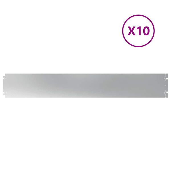 vidaXL Rasenkanten 10 Stk. 15x103 cm Verzinkter Stahl